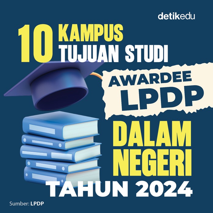 Daftar kampus yang menerima awardee LPDP Dalam Negeri 2024 terbanyak.