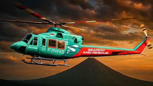FINNS Bali memperkenalkan helikopter yang dapat digunakan untuk aktivitas pencarian dan pertolongan (SAR). (Foto: Dok. FINNS Bali)