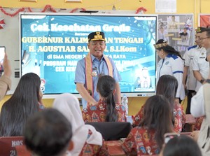Tinjau CKG dan MBG di SMAN 3 Palangka Raya, Ini Harapan Gubernur Kalteng