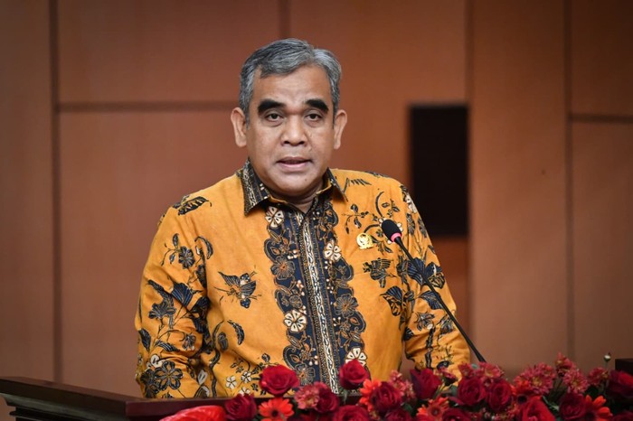 Ketua MPR RI Ahmad Muzani ketika membuka Seminar Konstitusi dengan tema Dialektika Konstitusi: Refleksi UUD NRI Tahun 1945 Menjelang 25 Tahun Reformasi Konstitusi di Gedung Nusantara V, Komplek Parlemen Senayan, Jakarta, Kamis (21/8/2025).