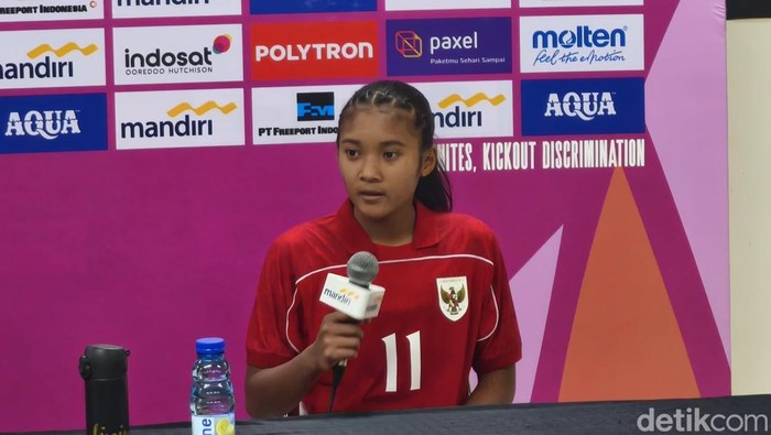 Penyerang Timnas Indonesia Putri U-16, Nasywa Salsabila Fatah, Rabu (20/8/2025).