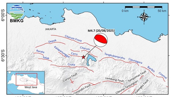 Mengenal Sesar Baribis yang Disebut Picu Gempa Bekasi M 4,7