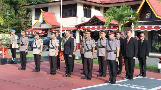 Polres Inhil juga menggelar upacara peringatan Hari Juang Polri dengan penuh khidmat, Kamis (21/8/2025).