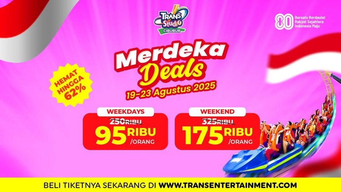 Walaupun sudah lewat dari hari H, semangat kemerdekaan masih terasa kental di Trans Studio Cibubur.
