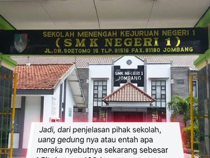 Heboh SMKN 1 Jombang Diviralkan Tarik Uang Gedung Rp 1,5 Juta Per Siswa