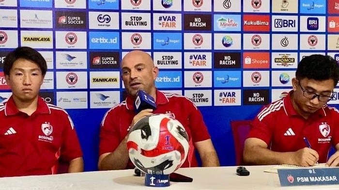 Tim PSM Makassar saat jumpa pers. (Foto: Istimewa).