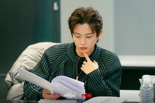 Sesi pembacaan naskah perdana drama Korea Typhoon Family.
