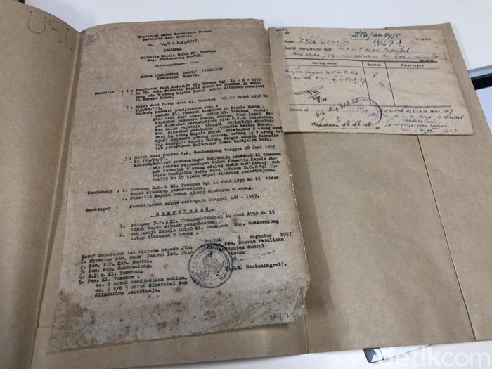 Bukti arsip milik DPAD DIY yang menunjukan zaman dulu ada Kapanewon Gondowulung. Foto diunggah Jumat (22/8/2025).