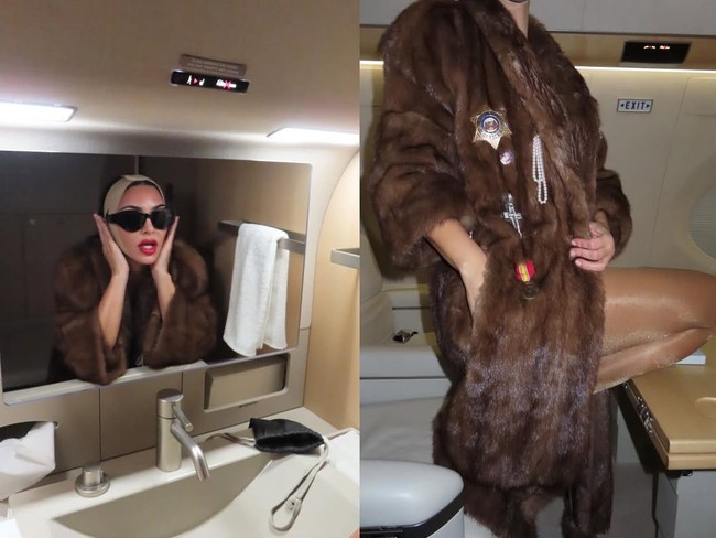 Menurut Dr. Anil Shah, dokter bedah plastik wajah bersertifikat di New York dan Chicago, penggunaan face wrap tidak dapat memberikan hasil permanen dan hanya membuang uang.  Foto: dok. Instagram @kimkardashian