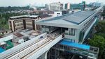 Penampakan dari Udara Pembangunan LRT Jakarta Fase 1B