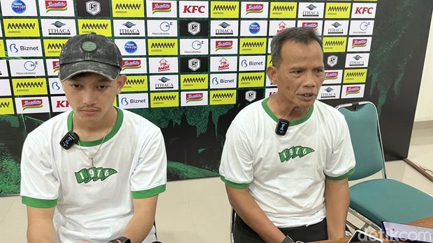 Jumpa pers PSS Sleman usai mengalahkan PSPS Pekanbaru di Stadion Maguwoharjo, Sleman, Jumat (22/8/2025).