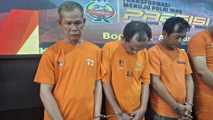 Tampang trio pencopet spesialis di Jalur SSA Kota Bogor ditangkap Polresta Bogor Kota.