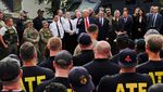Trump Sambangi Fasilitas Operasional Kepolisian Taman AS Anacostia di Washington