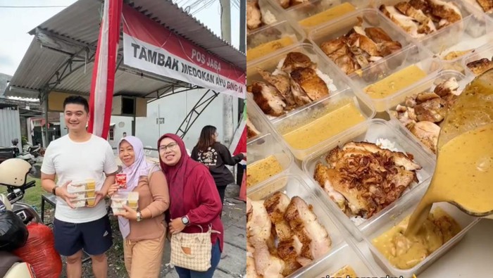Chef Arnold Poernomo ulang tahun merayakannya dengan membagikan 370 porsi makanan gratis.