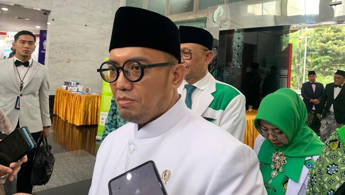 Wakil Kepala BP Haji, Dahnil Anzar Simanjuntak, di Kantor Kemenag Thamrin, Jakarta Pusat, Sabtu (23/8/2025).