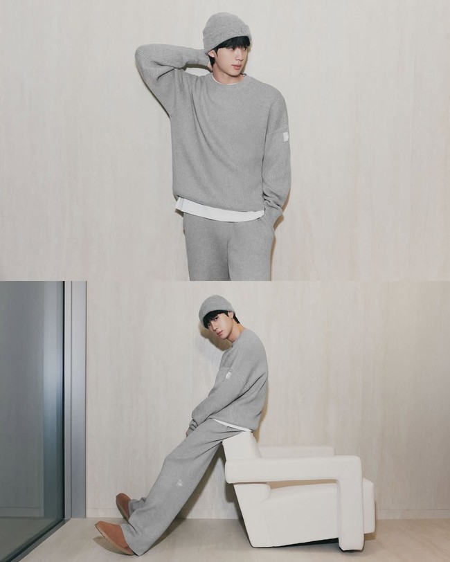 Pemilik nama asli Kim Seokjin itu menuai pujian karena dapat membuat pemotretan brand ini terlihat mewah. Foto: dok. Instagram @aloseoul