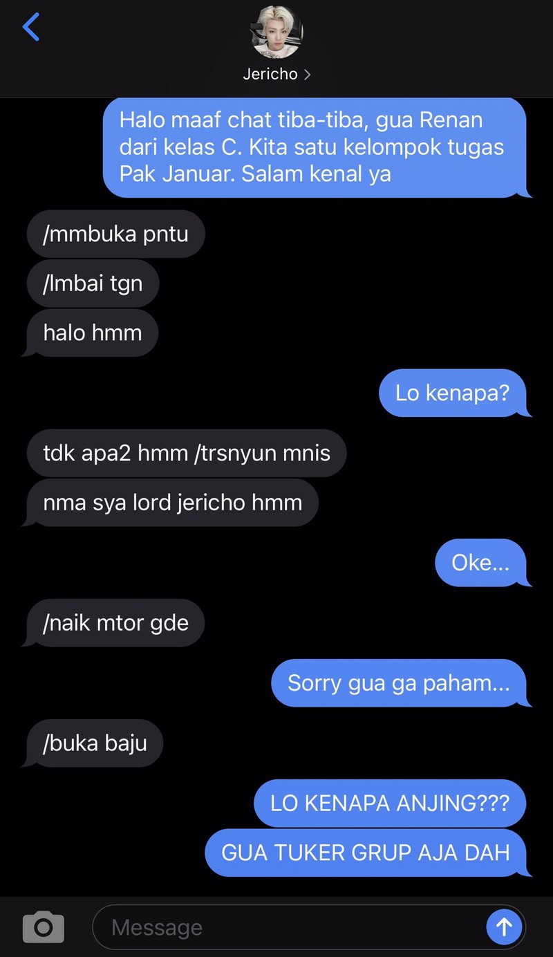 Kumpulan chat cringe lucu