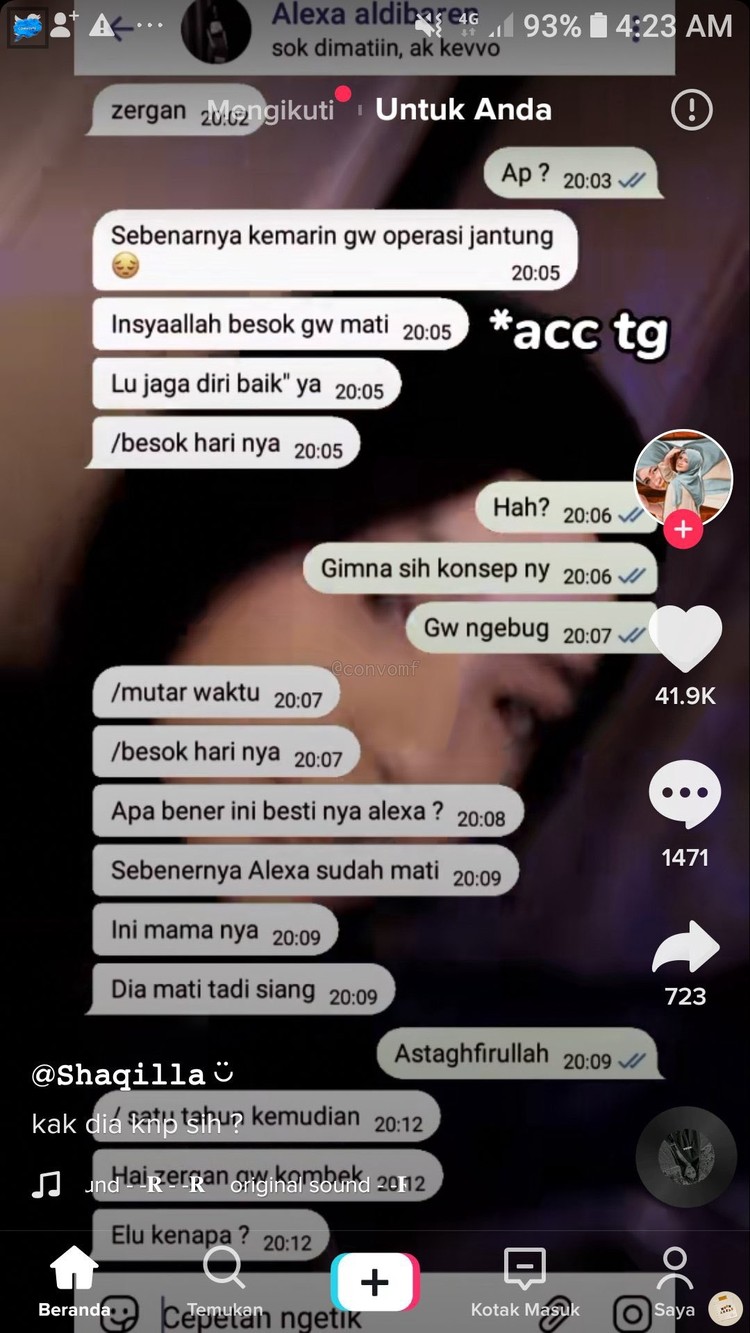 Kumpulan chat cringe lucu