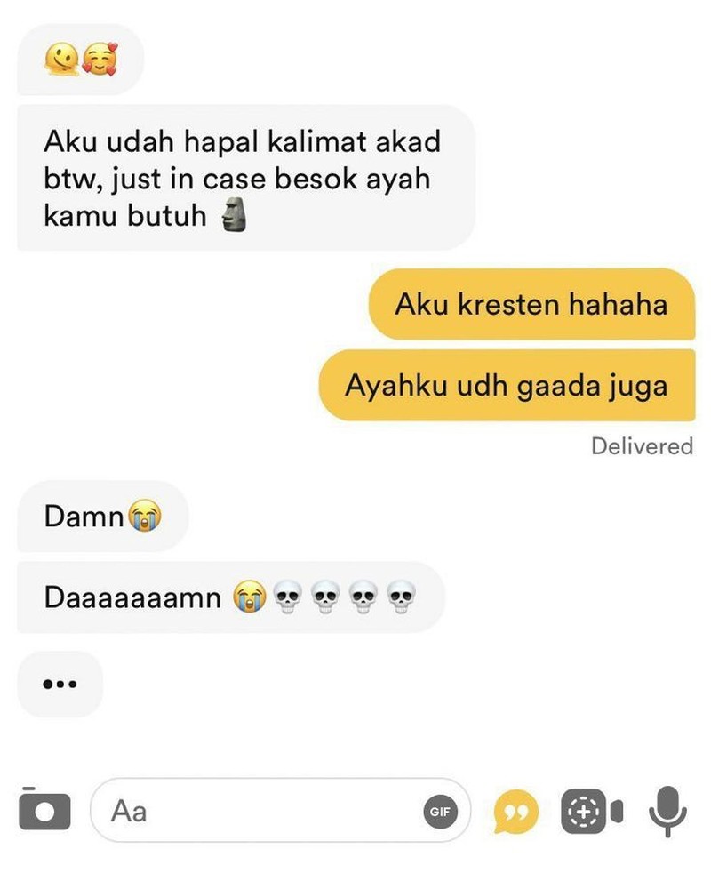 Kumpulan chat cringe lucu