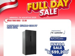 Kulkas Side by Side 436L Banting Harga di Transmart Full Day Sale