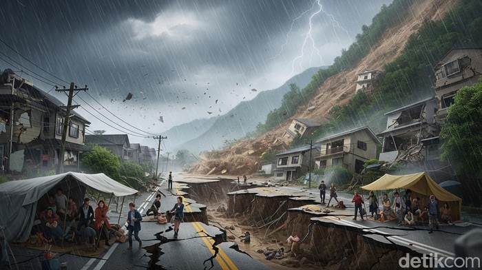 Ilustrasi bencana alam.