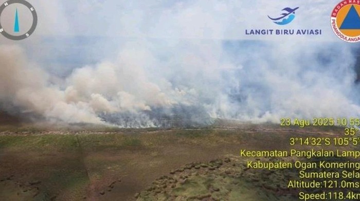 Kebakaran hutan dan lahan terjadi di Kabupaten OKI, Sumsel