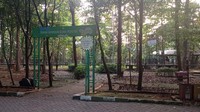 Hutan kota di Bekasi punya taman bermain bijak plastik yang bebas sampah plastik dan punya area flooring kayu. Area taman ini cocok untuk bermain bersama keluarga dan teman dengan membuang kotoran pada tempatnya (dok. Rosmha Widiyani/detikcom)