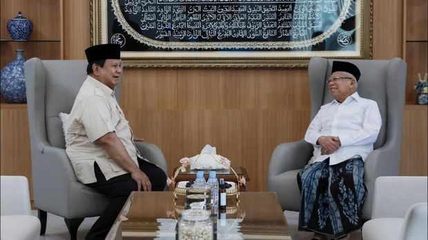 Presiden Prabowo Subianto mengunjungi Ma'ruf Amin