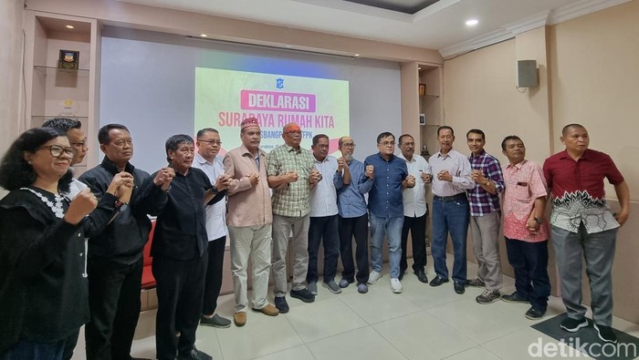 Deklarasi damai FPK bersama Bakesbangpol Surabaya usai tawuran di Jalan Embong Malang, Surabaya.