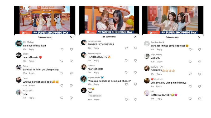 Hearts2Hearts kembali menjadi sorotan melalui penampilan yang memukau dalam iklan Shopee 9.9 Super Shopping Day.