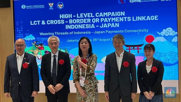 High - Level Campaign LCT Cross Border QR Payments Linkage Indonesia Jepang, di Osaka Expo 2025, Osaka, Senin (25/8/2025). (CNBC Indonesia/Hadijah Alaydrus)