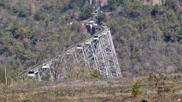 Jembatan Kereta Api Gokteik Myanmar. (Dok. Istimewa)