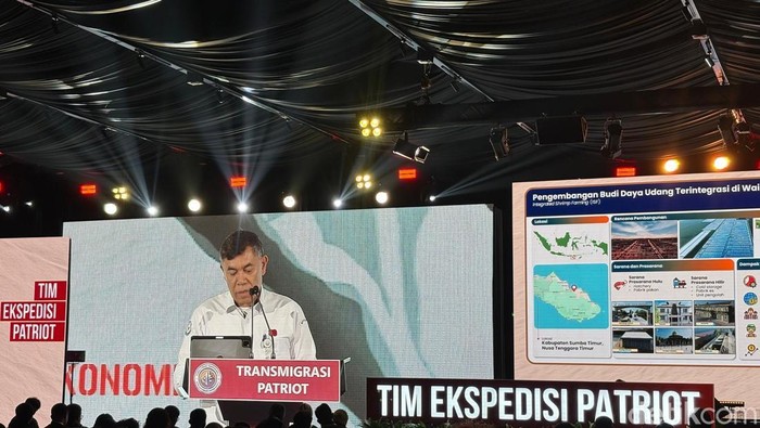 Kepala Badan Penyuluhan dan Pengembangan Sumber Daya Manusia Kelautan dan Perikanan (BPPSDMKP) KKP I Nyoman Radiarta dalam acara Pelepasan Tim Ekspedisi Patriot di Balai Kartini, Jakarta Selatan, Senin (25/8/2025).
