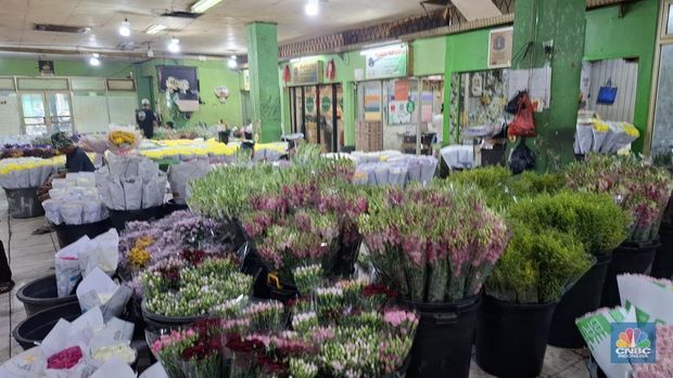 Pasar Rawa Belong, Jakarta Barat menjadi pasar bunga terbesar di Asia Tenggara. Namun kini kondisinya jauh berbeda. (CNBC Indonesia/Chandra)