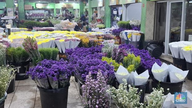 Pasar Rawa Belong, Jakarta Barat menjadi pasar bunga terbesar di Asia Tenggara. Namun kini kondisinya jauh berbeda. (CNBC Indonesia/Chandra)