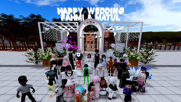 Pesta pernikahan di roblox Kota Banjarmasin.