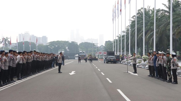 Sebanyak 1.250 personel gabungan disiagakan untuk mengamankan jalannya aksi di depan Gedung DPR/MPR (Dok polisi).