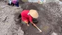 Sedangkan Suniah yang sudah puluhan tahun bekerja sebagai penambang pasir. Kini ikut membantu biaya sekolah 15 cucunya, mulai dibangku SD, SMP dan SMA.