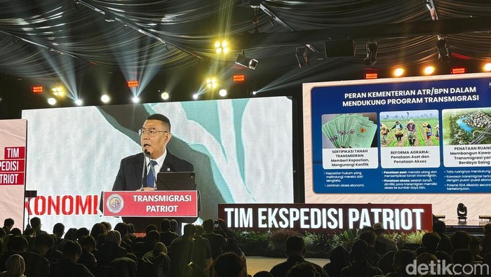 Wakil Menteri Agraria dan Tata Ruang/Wakil Kepala Badan Pertanahan Nasional (Wamen ATR/Waka BPN), Ossy Dermawan dalam Pelepasan Tim Ekspedisi Patriot di Balai Kartini, Jakarta Selatan, Senin (25/8/2025)..