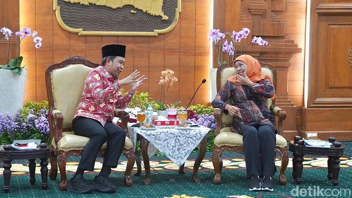 Bupati Jember Gus Fawait bertemu dengan Gubernur Khofifah