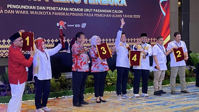 Empat pasang calon yang akan berkompetisi di Pilkada Pangkalpinang.