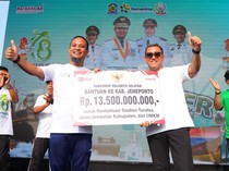 Pemprov Sulsel Salurkan Rp 13,5 M untuk Revitalisasi Stadion Turatea Jeneponto