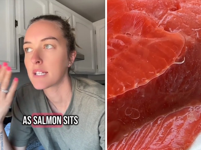 Hiii! Ada Cacing Bergerak dalam Salmon Mentah yang Dijual di Supermarket