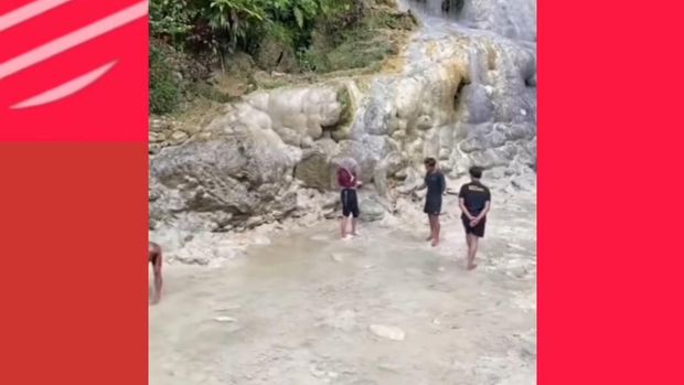 Tangkapan layar viral sungai di Jogja dikuras demi cari gelang emas di Jogja.