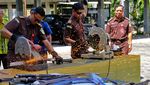 Dari Sajam hingga Uang Palsu, Barang Bukti Kejahatan Dimusnahkan di Magelang