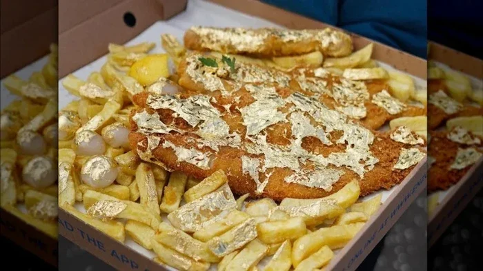 Mewah Banget! Penampakan Fish and Chips Rp 1,8 Juta Berlapis Emas