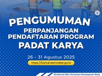 Pendaftaran Padat Karya 2025 Diperpanjang, Catat Jadwal dan Tata Caranya!