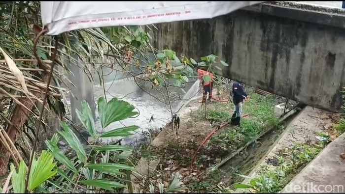 Lokasi viral kejadian kebakaran di Jalan Selokan Mataram, Sleman, Rabu (27/8/2025).
