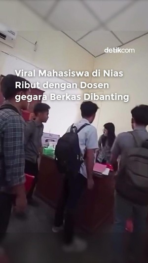Video: Viral Mahasiswa di Nias Ribut dengan Dosen gegara Berkas Dibanting