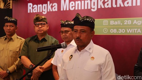 Mayjen TNI Heri Wiranto di sela acara rapat koordinasi di Kuta, Kabupaten Badung, Bali, Kamis (28/8/2025). (Aryo Mahendro/detikBali).